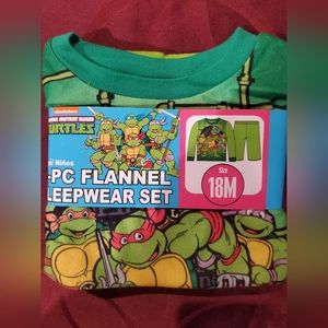 New 2pc Flannel Teenage Mutant Ninja Turtles Pajamas